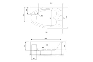 Ванна акриловая Royal Bath Shakespeare Comfort 170x110 R с гидромассажем белый - 2
