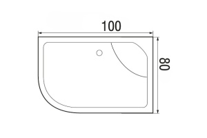 Душевой поддон River Wemor 100/80/44 R (10000006114 ) - 3