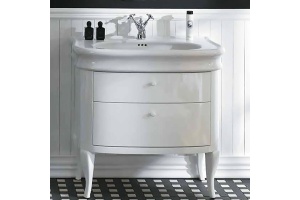 Тумба с раковиной Simas Lante LAM90 белый глянцевый