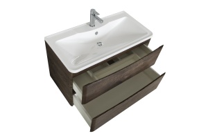 Тумба с раковиной BelBagno Acqua 90 темное дерево - 3