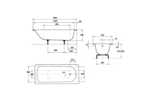 Стальная ванна Kaldewei Eurowa 310-1 - 2