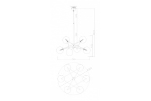 Подвесная люстра Freya Bumble FR5144PL-06TR - 3