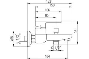 Смеситель для ванны с душем Rav Slezak Vltava черный матовый - золото - 2