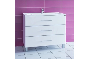 Тумба под раковину напольная Санта Омега 100 белый - 3