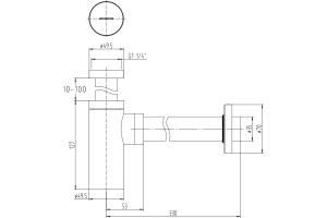 Сифон для раковины Allen Brau Priority Round 5.31025-BN брашированный никель - 2