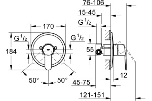 Смеситель Grohe Eurostyle Cosmopolitan 33635002 С ВНУТРЕННЕЙ ЧАСТЬЮ - 2