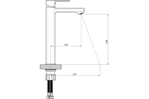 Смеситель для раковины GPD Pedra черный матовый - 2