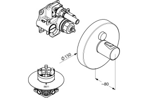 Термостат Kludi Push для душа 388020538 - 2