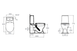 Напольный унитаз Ideal Standard Oceane Junior (W909501) - 3
