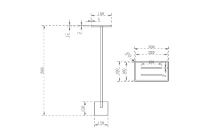 Стойка для ванной комнаты Abber Stein черная матовая - 2
