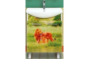 Тумба под раковину Misty Легенда 65 с рисунком