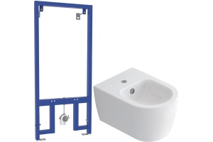 Комплект  Биде подвесное STWORKI Ноттвиль K3106-2605 + Система инсталляции для биде Berges Wasserhaus Novum 049212