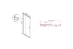 Душевой уголок Vincea Garda 110х90 хром стекло прозрачное - 2