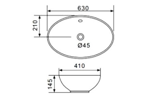 Раковина керамическая Gappo GT309 - 2