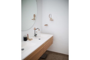 Смеситель для раковины GPD Retro хром - розовое золото - 3