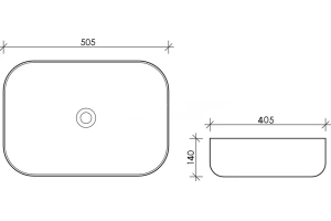 Раковина накладная Esbano Martel 50.5 белый (ESRNMART) - 3