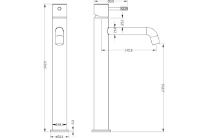 Смеситель Boheme Uno 462-SGM для раковины, shine gun metall - 2