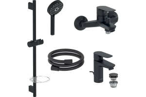 Душевой комплект Jacob Delafon Oscar E29847RU-BL 5 в 1 два смесителя + душевой гарнитур