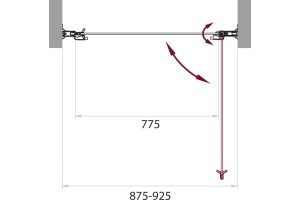 Душевая дверь в нишу BelBagno Sela B 1 90 C Cr - 3