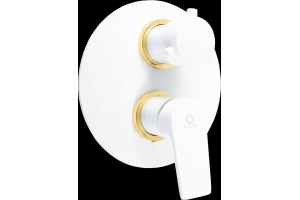 Смеситель для ванны с душем Rav Slezak Colorado белый - золото