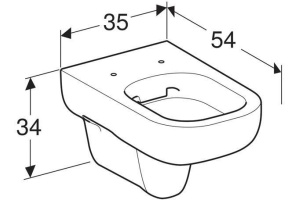 500.210.01.1 Geberit Smyle Унитаз подвесной безободковый Rimfree®, глубина 54 см - 3