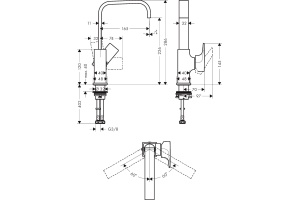 Смеситель Hansgrohe Metropol 32511140 для раковины, с донным клапаном Push-Open - 2
