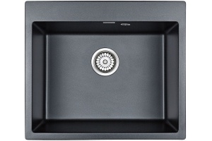 Мойка кухонная Paulmark Kante PM106052-BLM черный металлик
