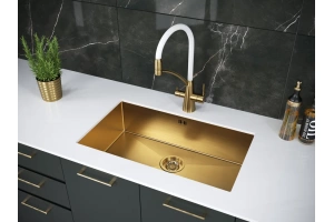 Мойка кухонная Paulmark Valde 74 брашированное золото - 3