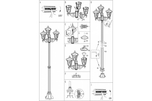 Фонарный столб Eglo ПРОМО Laterna 4 22145 - 2