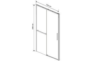 Душевая дверь Vincea Slim Soft 130 хром стекло прозрачное - 2