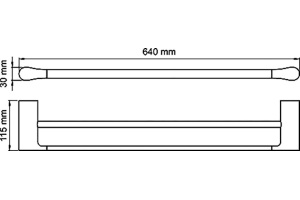 Полотенцедержатель Wasserkraft Elbe K-7240 двойной - 3