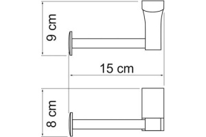 Держатель туалетной бумаги Wasserkraft Exter K-5296 - 3