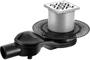 Душевой трап Berges Platz Antik 10х10 хром глянцевый