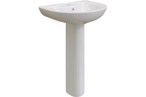 Раковина DIWO Ростов 0111 с пьедесталом, 60 см, фаянсовая, российская, тюльпан