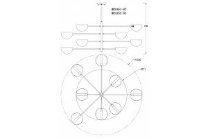 Люстра на штанге MyFar Valentina MR1953-8C - 3