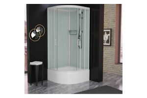 Душевая кабина Frank 90х90 белая стекло матовое - 3