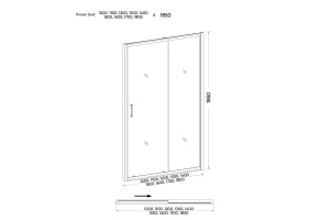 Душевое ограждение  VN46-130-02-19C1 - 2