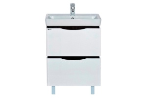 Тумба с раковиной Misty Венера 60 белая глянцевая