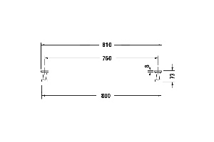 DURAVIT (Starck T) Полотенцедержатель 810 мм, хром - 2
