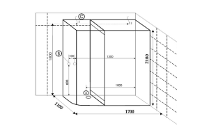 Душевая кабина Frank 170х110 правая с финской сауной - 3