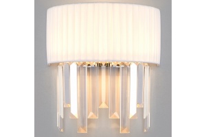 Накладной светильник Eurosvet Amantea 10122/2 хром/прозрачный хрусталь Strotskis (10106/2)