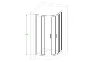 Душевой уголок Royal Bath HKD 90х90 профиль белый стекло матовое - 3