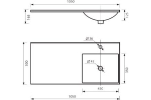 Мебельная раковина Misty Мексика 105 R - 3