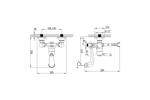 Смеситель Lemark Villa LM4812C для ванны с коротким изливом, хром - 2