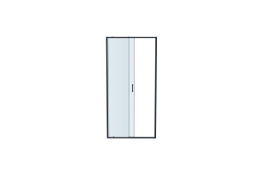 AQ ARI RA 12020BL Душевая дверь двухэлементная, раздвижная1200x2000 профиль черный, стекло прозрачное - 2