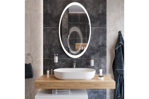 Зеркало DIWO Ярославль 60 с подсветкой, овальное, в современном стиле, сенсорное выключение - 2