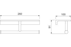 Держатель туалетной бумаги Timo Selene 12045/03 двойной, с полкой для телефона - 2