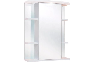 Зеркало-шкаф Onika Глория 55 L с подсветкой, белый (205504)