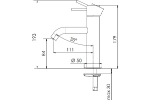 Смеситель для раковины Remer X Style Inox SSX12 - 2