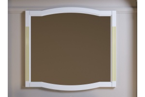 Зеркало Opadiris Лаура 120 белое с патиной